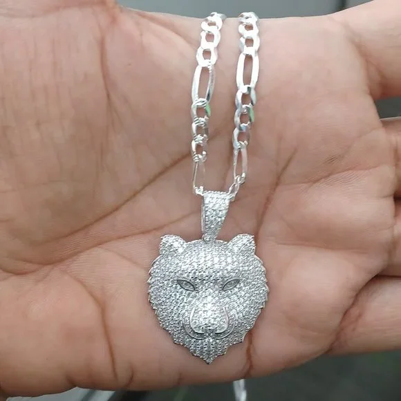 925 Sterling Silver Lion Pendant